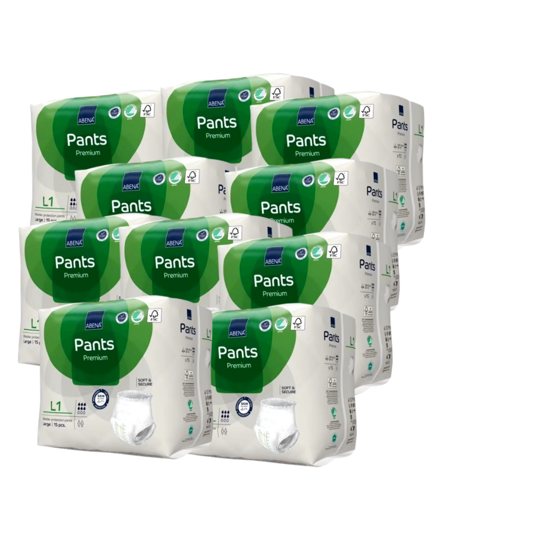 מארז 10 חבילות  תחתון סופג אבנה מידה L
