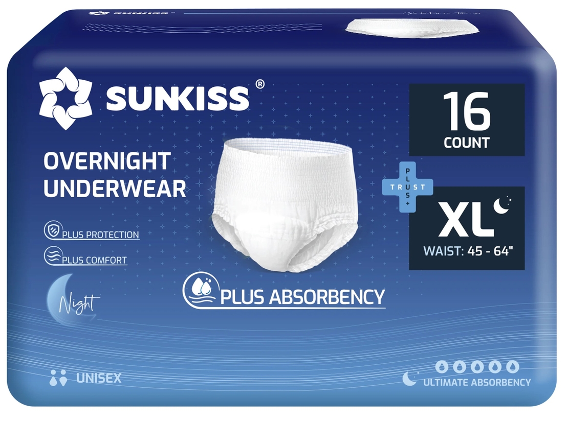 תחתון סופג SUNKISS מידה XL  כמות - 16 יחידות