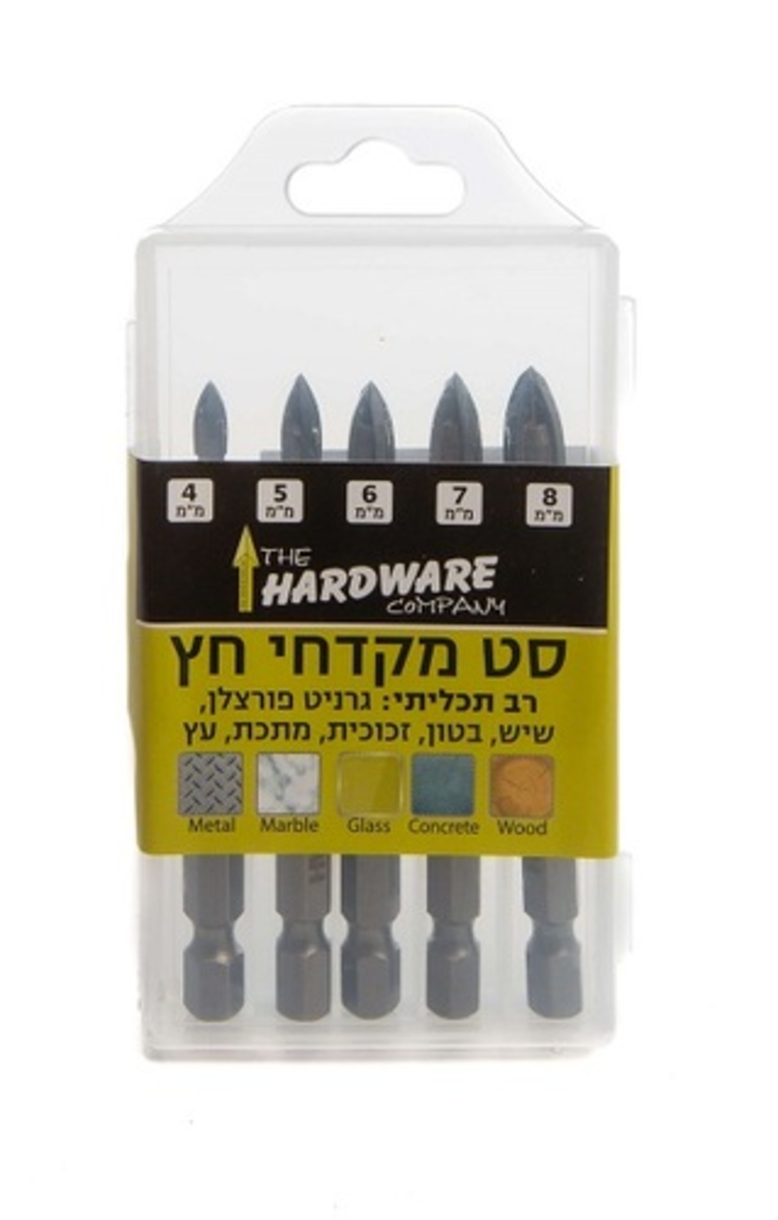 סט 5 מקדחי חץ צלב