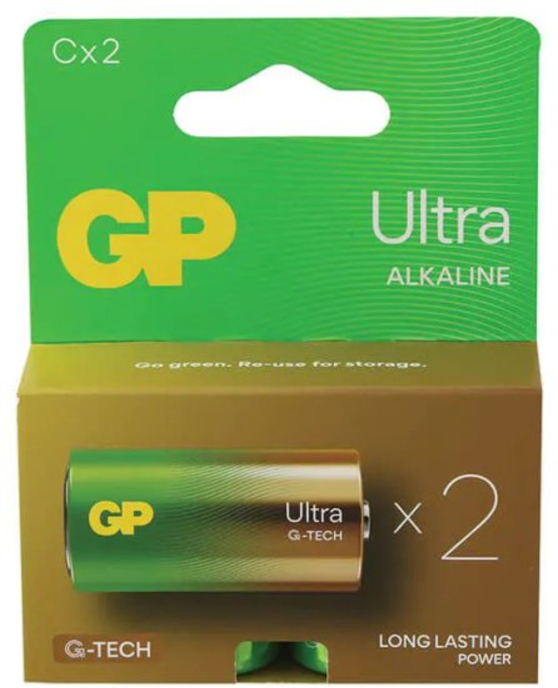 2 סוללות C לא נטענות של חברת GP