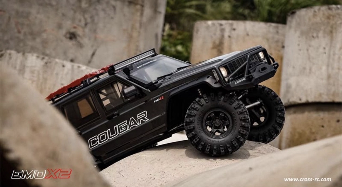 מכונית זחלן סלעים – CROSS RC EMO X2 1/8 ARTR אפור