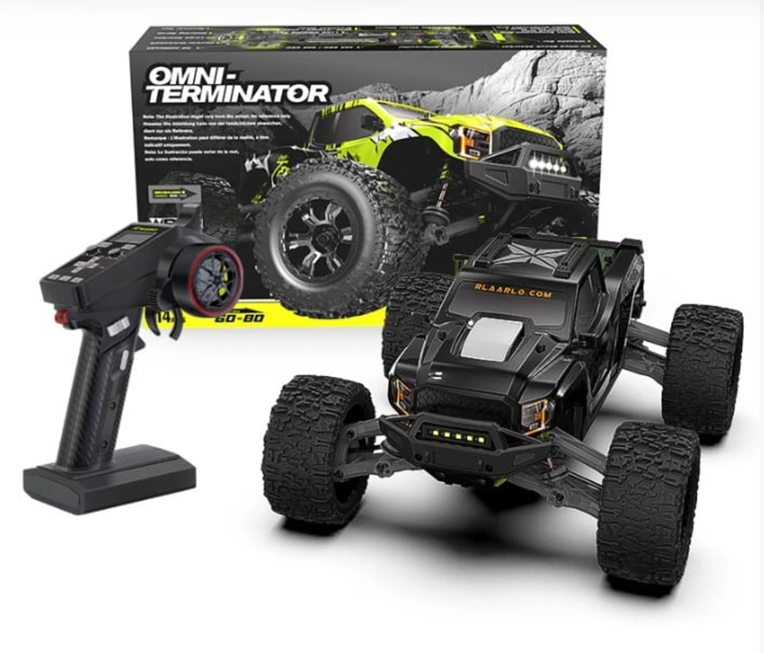 מכונית מונסטר – Rlaarlo Omni-Terminator Carbon Fiber RTR Brushless 3S 1/10 שחור