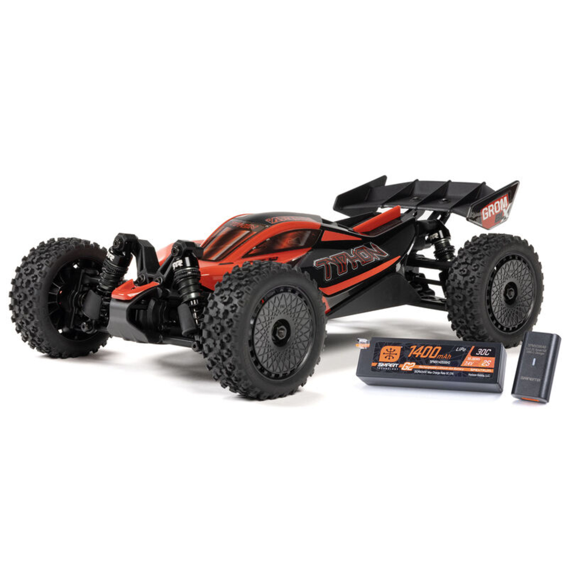 מכונית Arrma Typhon Grom BLX 223S DSC 4X4 RTR 1/14 (כולל סוללה ומטען) אדום