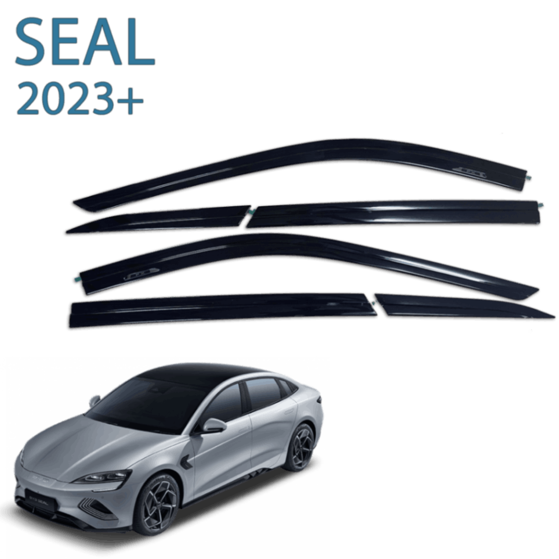 מגני רוח בהדבקה מבית Falcon עבור BYD Seal שנת 2023+ (6 חלקים)