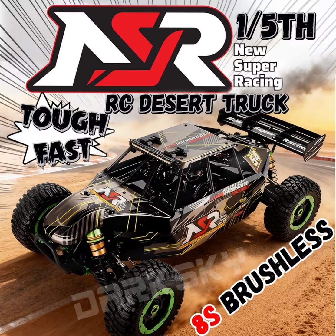 מכונית באשינג – NSR 5XL-E 6S / 8S RC Car Brushless 4WD RTR 1/5 Off-Road Desert Truck Buggy Racing