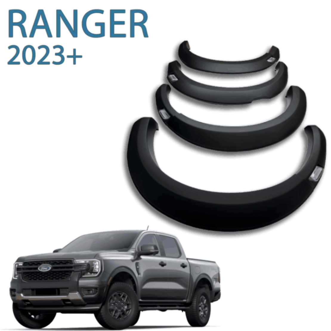 כנפונים לפורד ריינג'ר 2023 ומעלה עם נורת לד