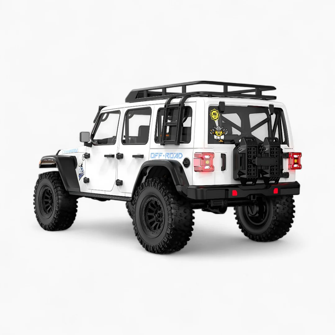 מכונית זחלן סלעים – Rlaarlo MK-07 V2 Crawler Brusheless 4WD 1/7 צבע לבן