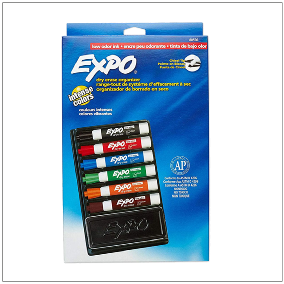 אורגנייזר ללוח +6 טושים ללוח מחיק +ספוג אקספו EXPO