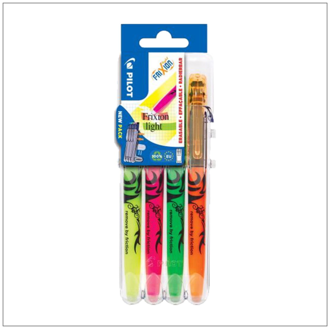 סט 4 טושים דקים להדגשה מחיקים PRIXON LIGHT