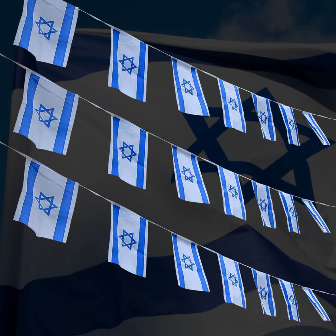 שרשרת דגלים בד 5 מטר
