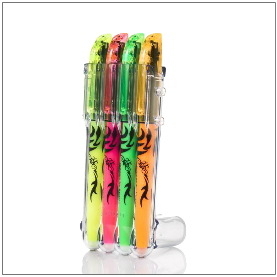 סט 4 טושים דקים להדגשה מחיקים PRIXON LIGHT