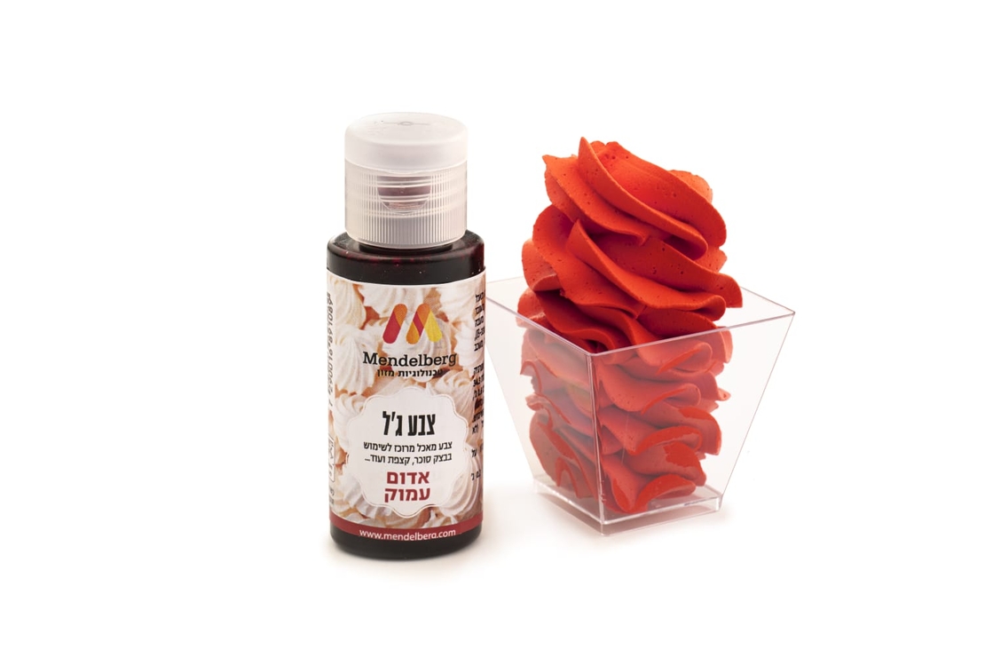 צבעי ג'ל - אדום עמוק