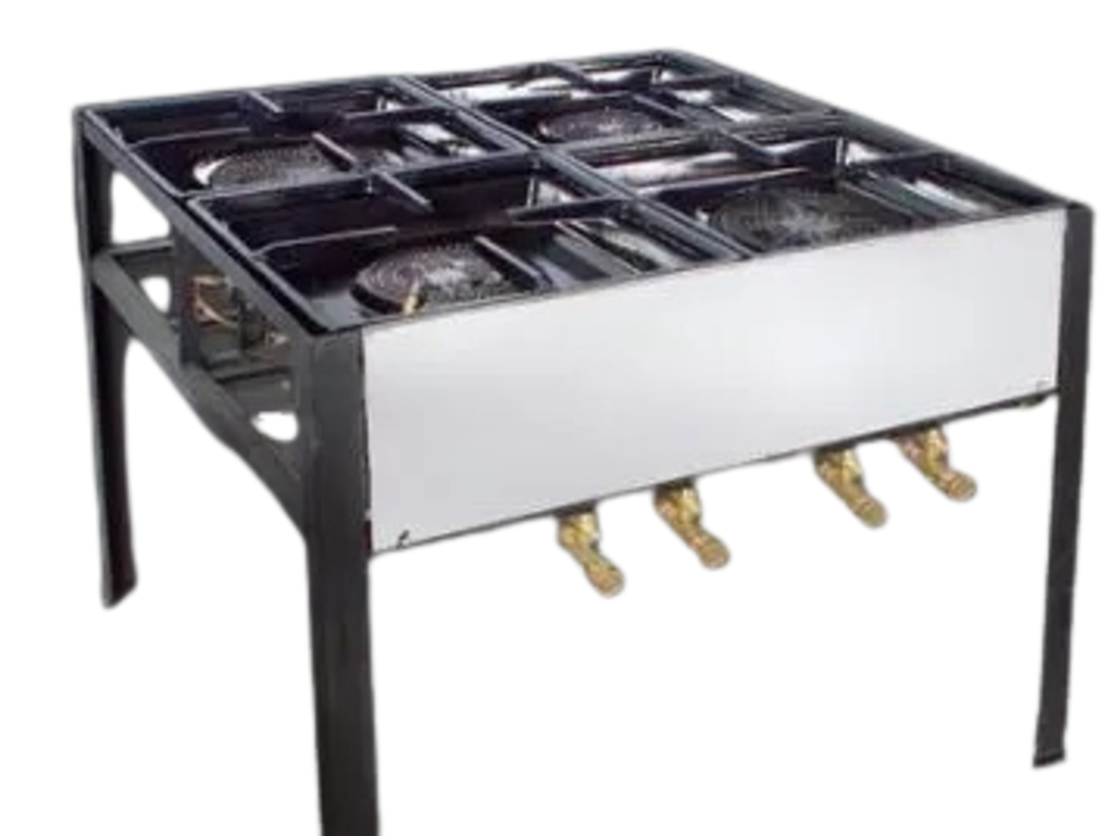 כיריים גז ארבעה ראשים 100X100 גובה 75 כולל אישור מכון התקנים