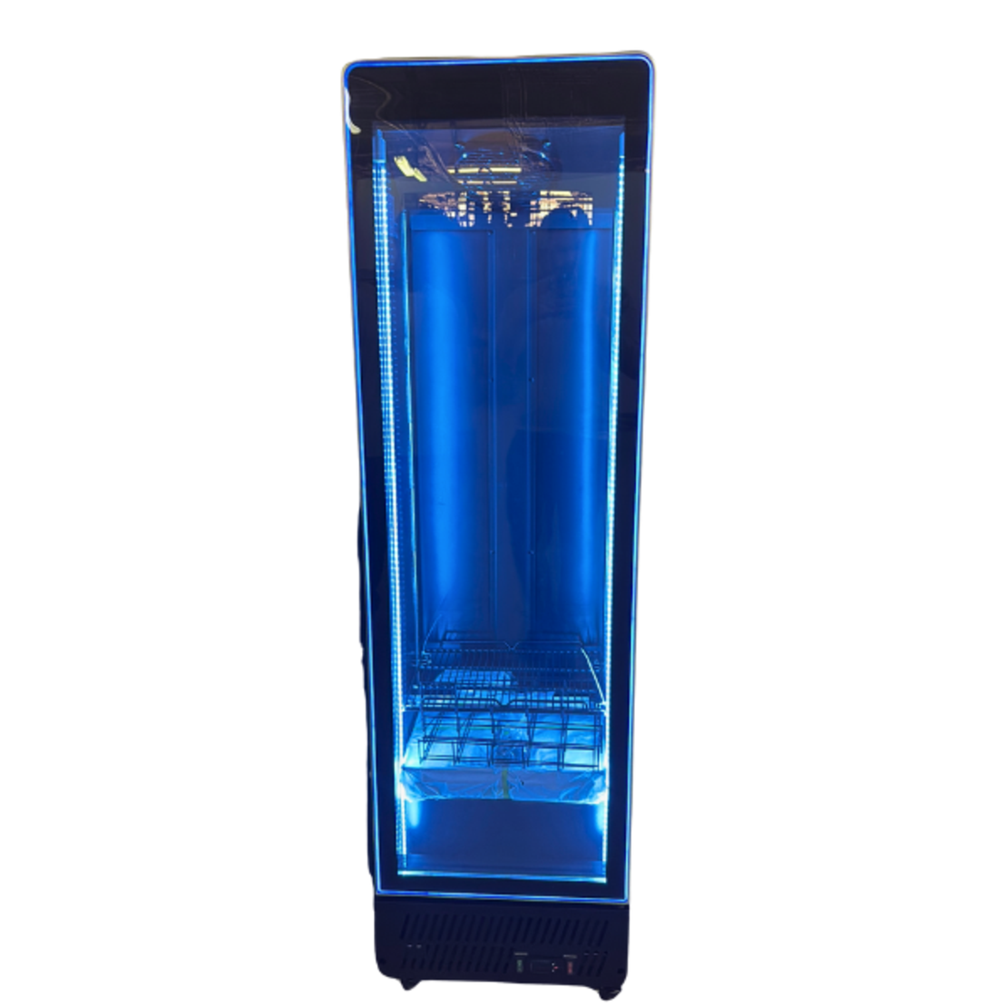מקרר 380 ליטר עם תאורת לד כחולה היקפית