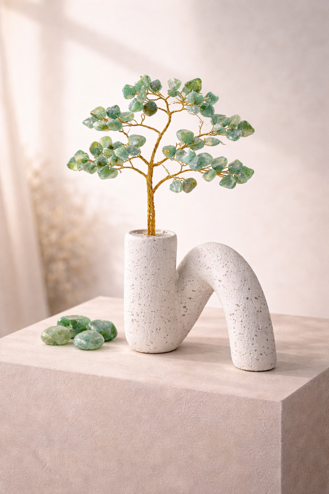 עץ קריסטלים דקורטיבי במבחר אבנים טבעיו