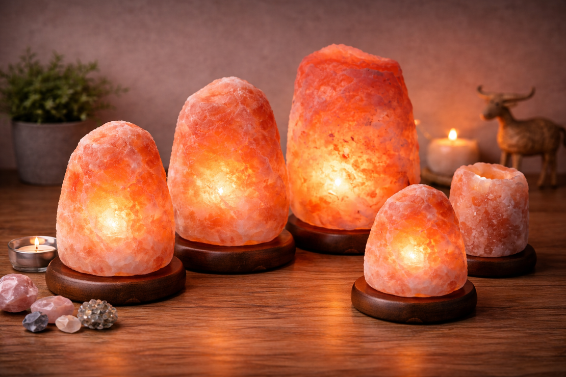 מנורת גביש מלח טבעי