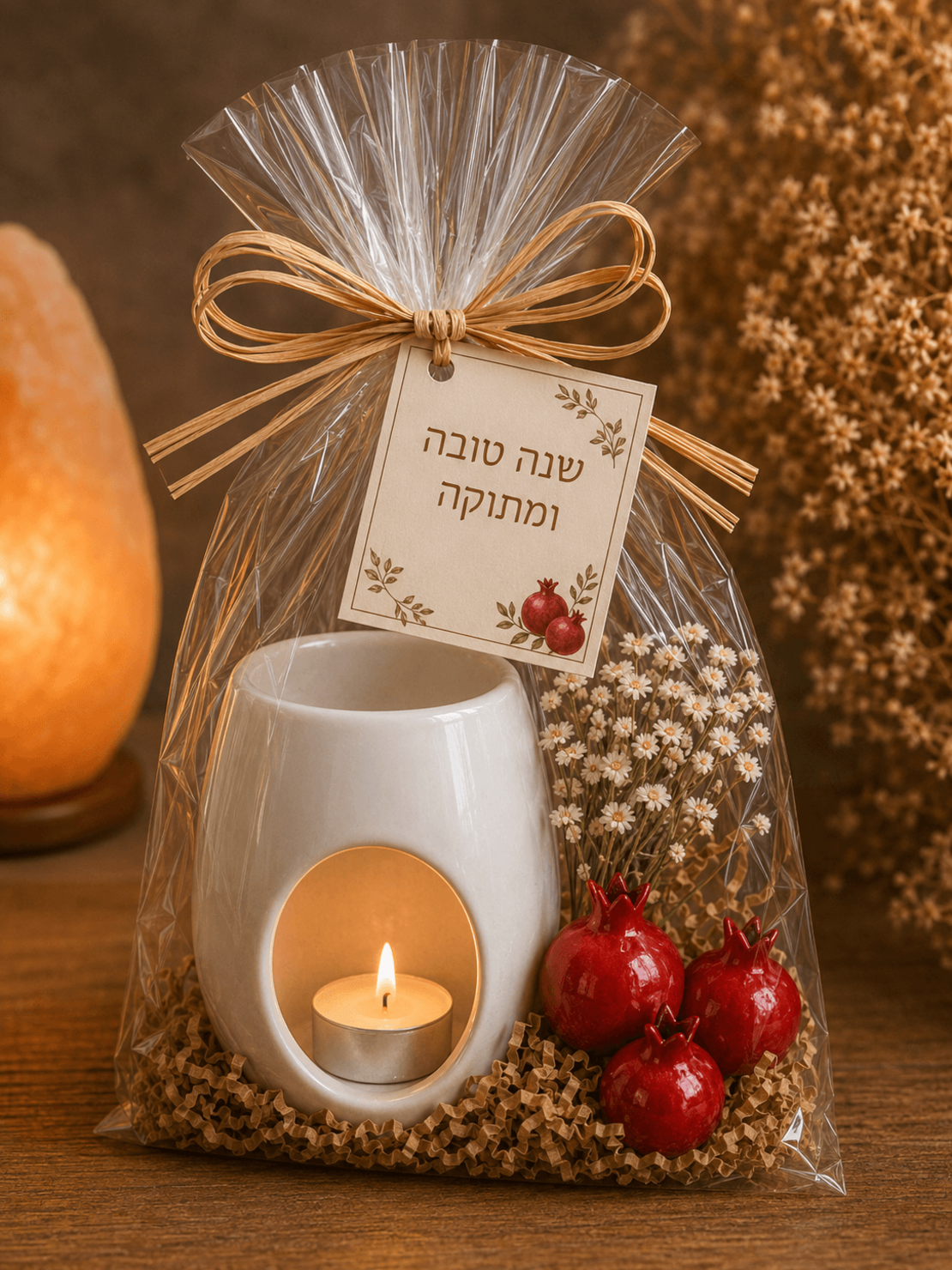 מארז פמוט מבער לכבוד ראש השנה בתוך תיק מעצב