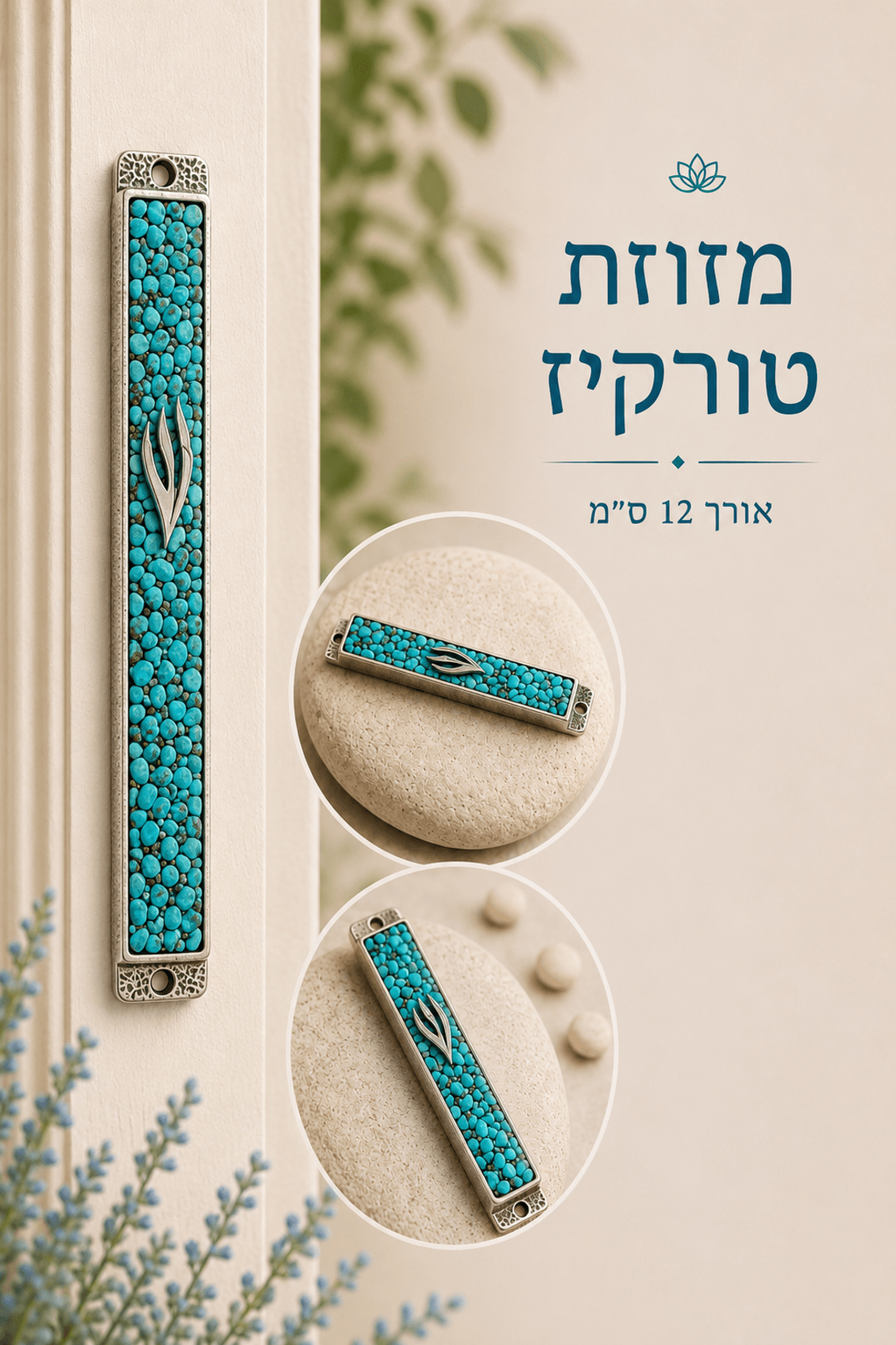 בתי מזוזה מאבני קריסטל