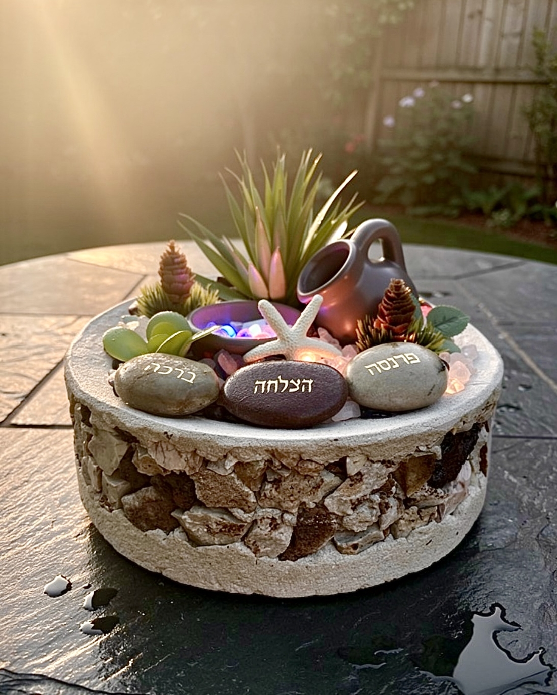 מזרקת דמוי שברים קריסטלים