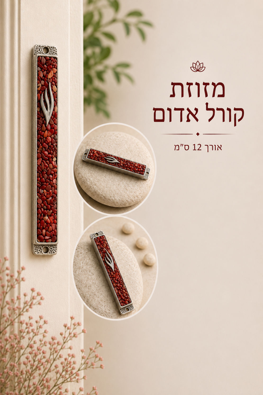 בתי מזוזה מאבני קריסטל