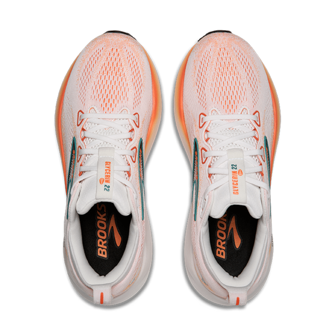 BROOKS GLYCERIN 22 ברוקס גברים לבן כתום