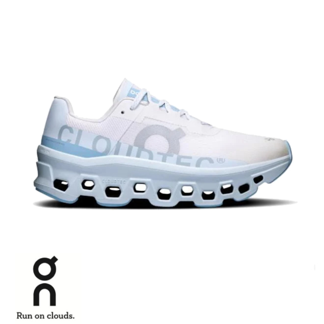 ON CLOUDMONSTER און קלאוד נשים לבן תכלת