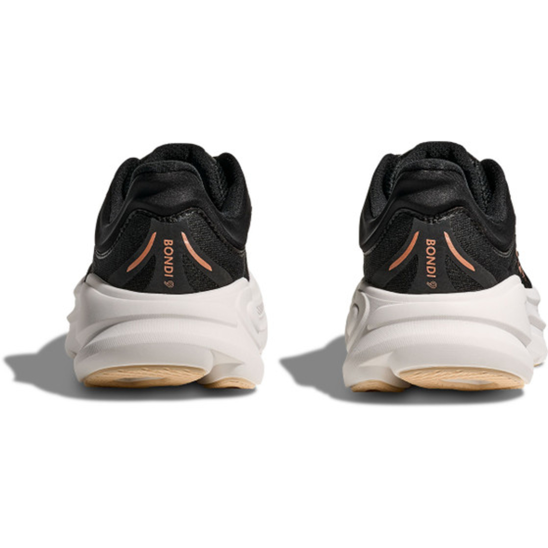 HOKA BONDI 9 הוקה נשים שחור לבן רוז גולד