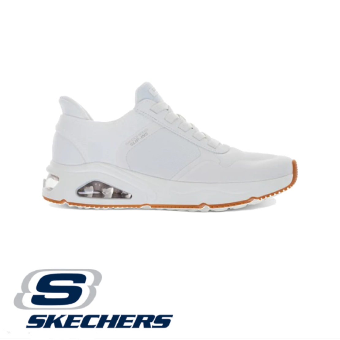 SKECHERS Tres-air UNO SLIP IN סקצ'רס גברים סליפ-אין לבן