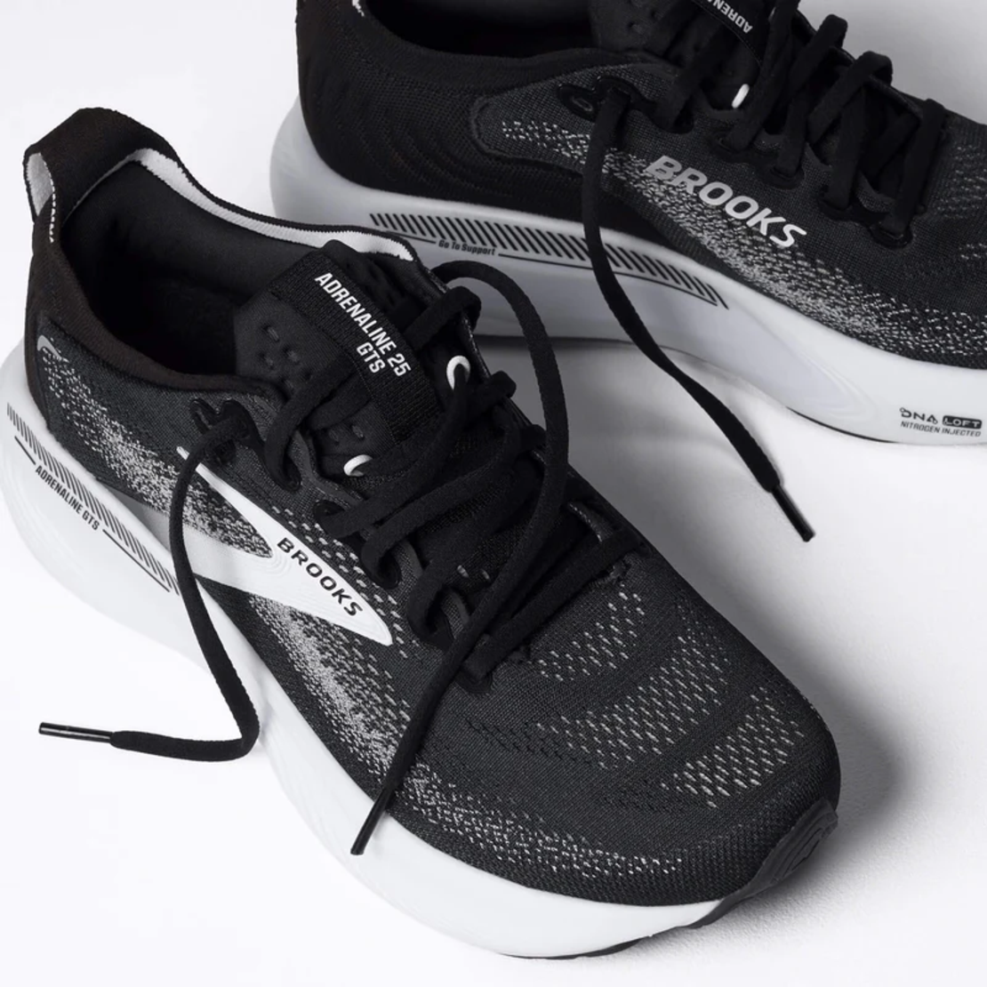 BROOKS ADRENALINE GTS 25 2E  ברוקס גברים שחור לבו