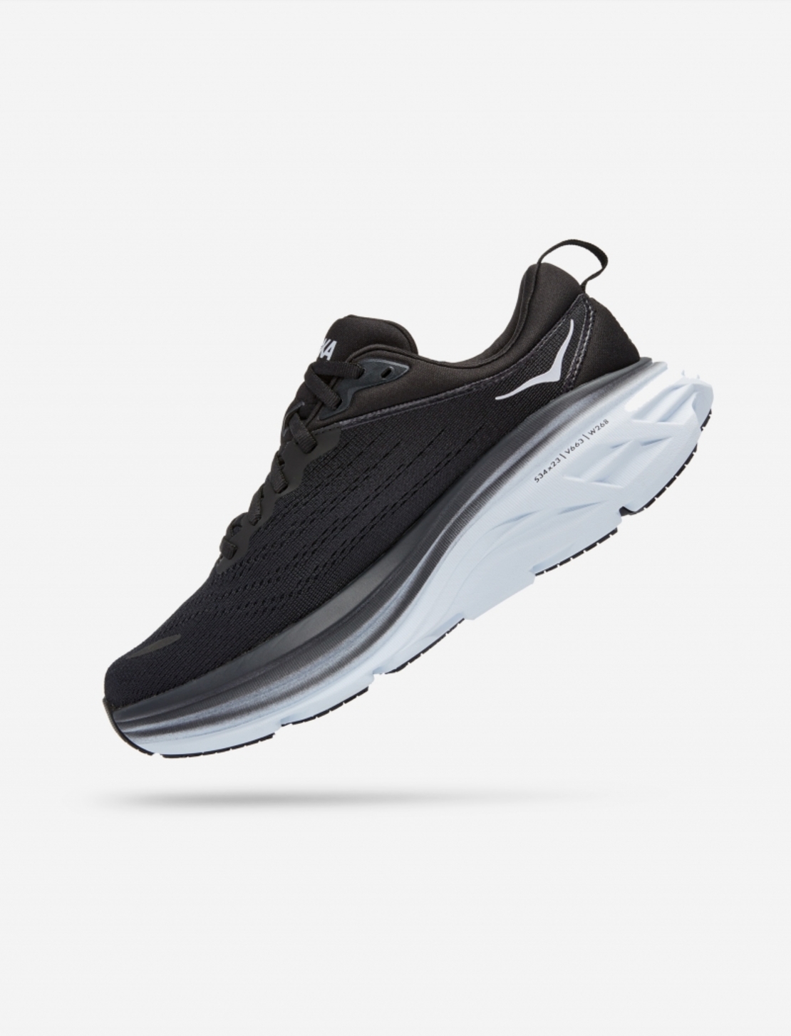 HOKA BONDI 8 2E הוקה גברים שחור לבן