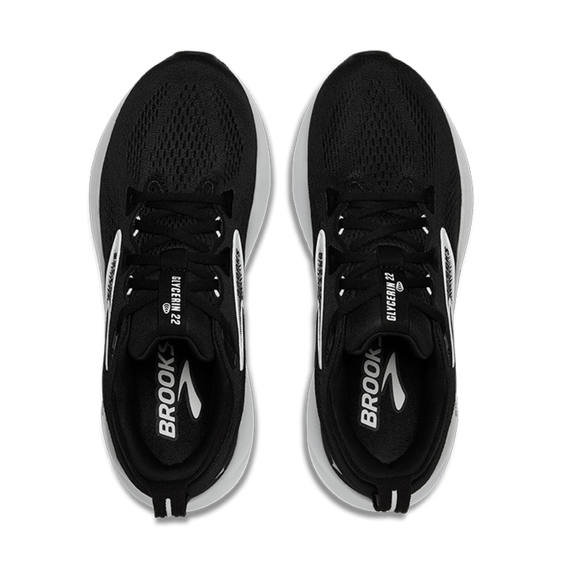 BROOKS GLYCERIN 22 WIDE ברוקס נשים שחור לבן