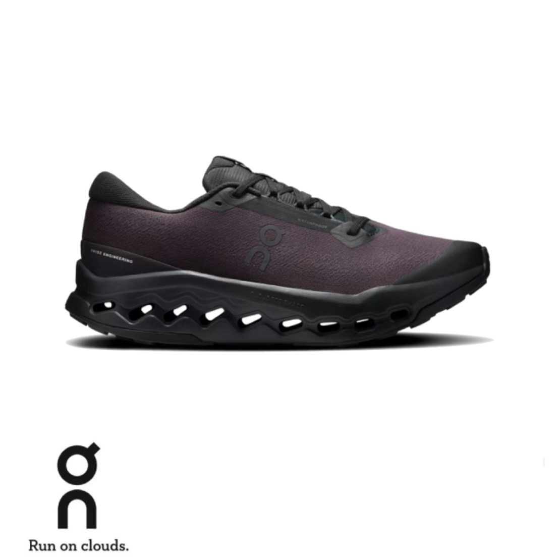 ON CLOUDSURFER TRAIL 2 WATERPROOF און קלאוד גברים שחור נגד מים