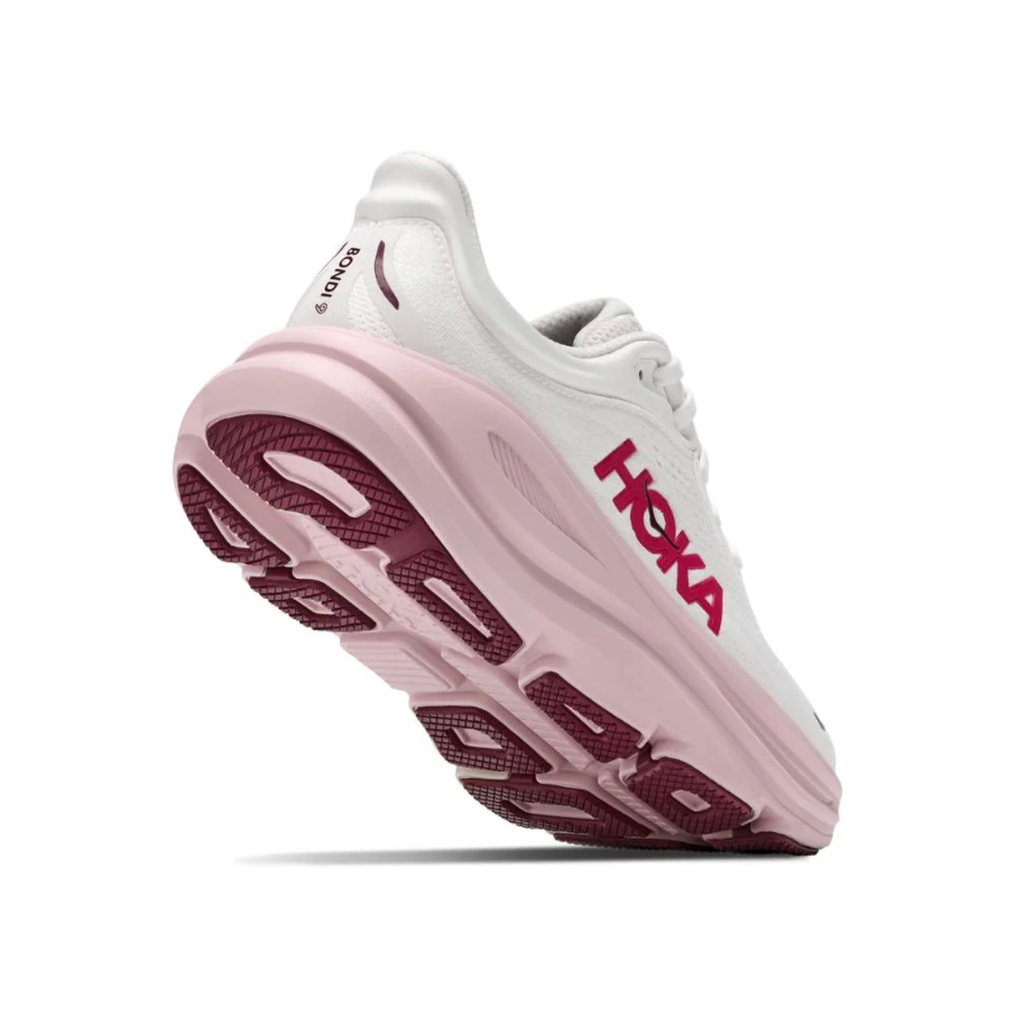 HOKA BONDI 9 הוקה נשים לבן ורוד