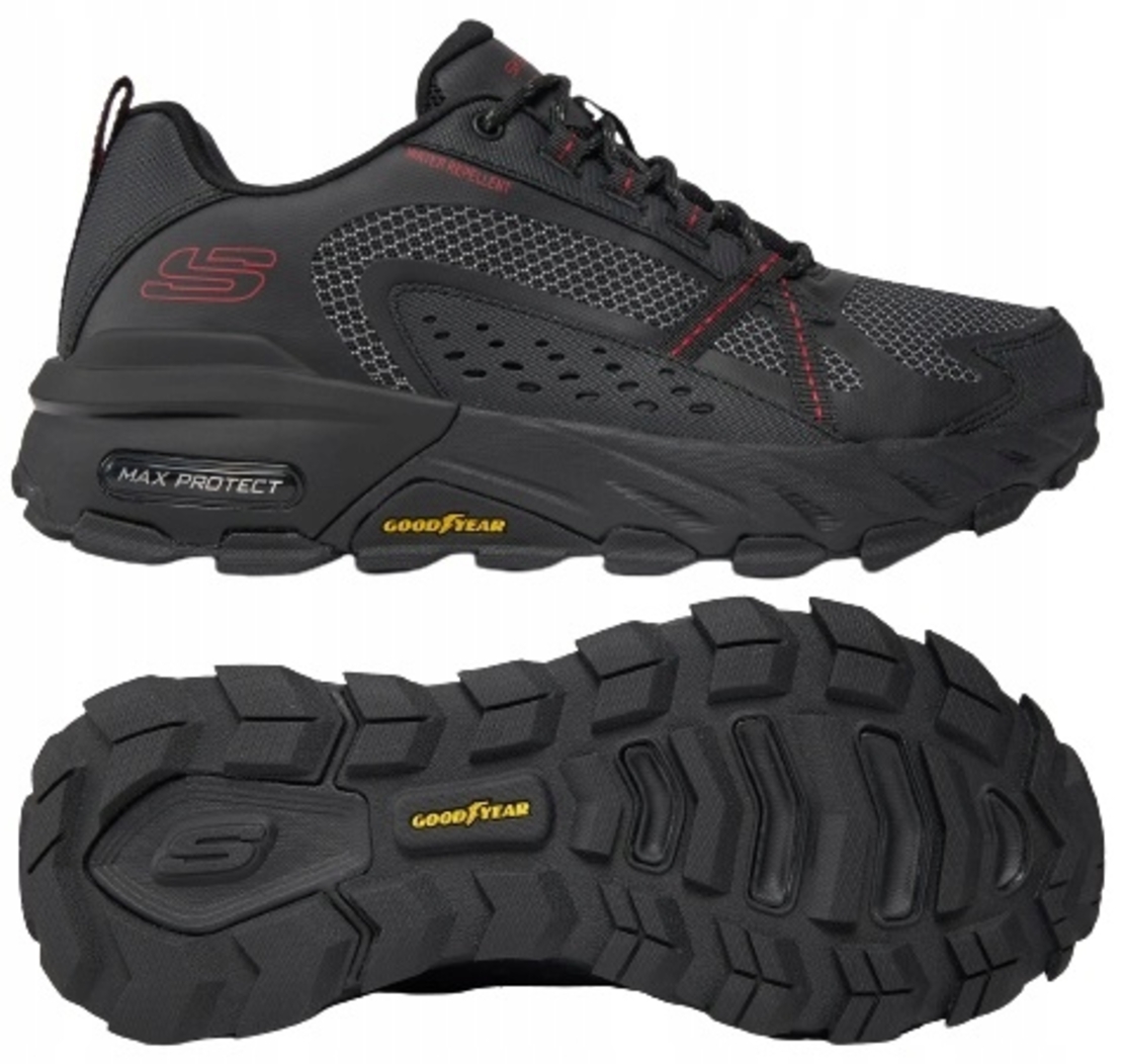 SKECHERS Max Protect נעלי שטח גברים שחור אדום