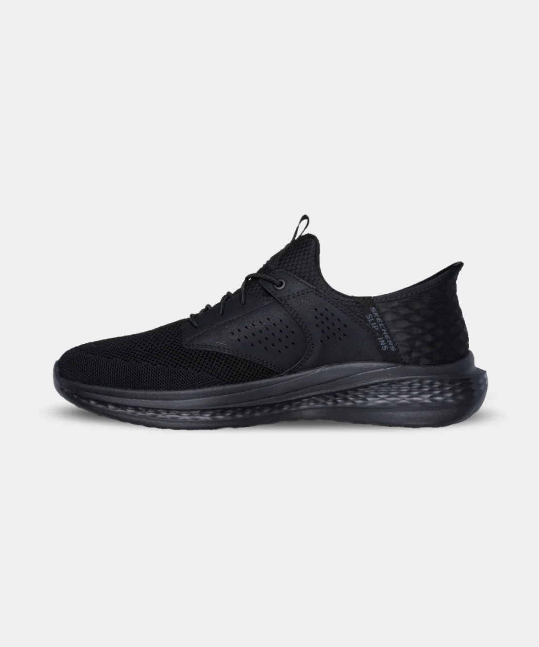 SKECHERS Slade Caster SLIP IN סקצ'רס גברים סליפ אין שחור
