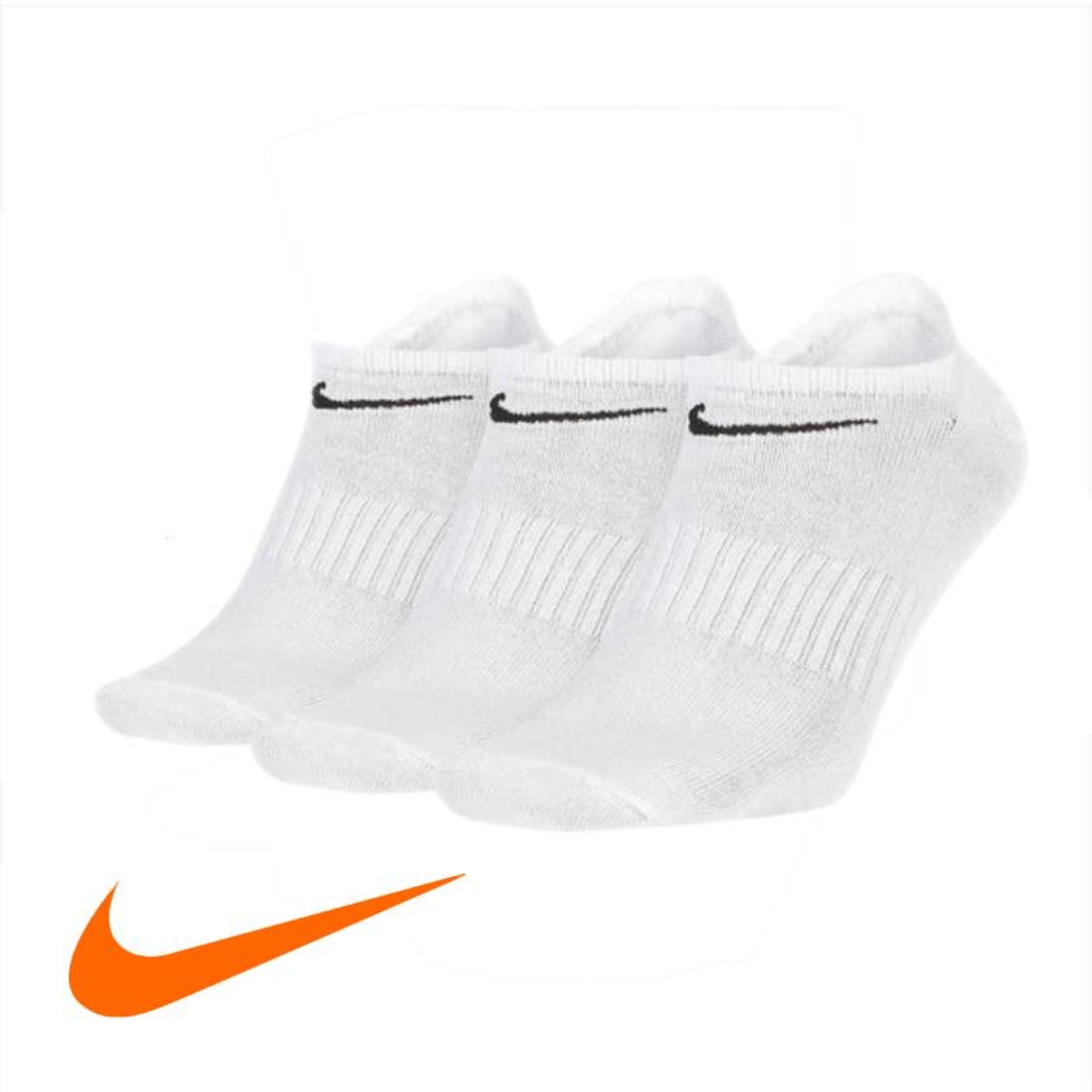 שלישיית גרבי NIKE נמוכות לבן