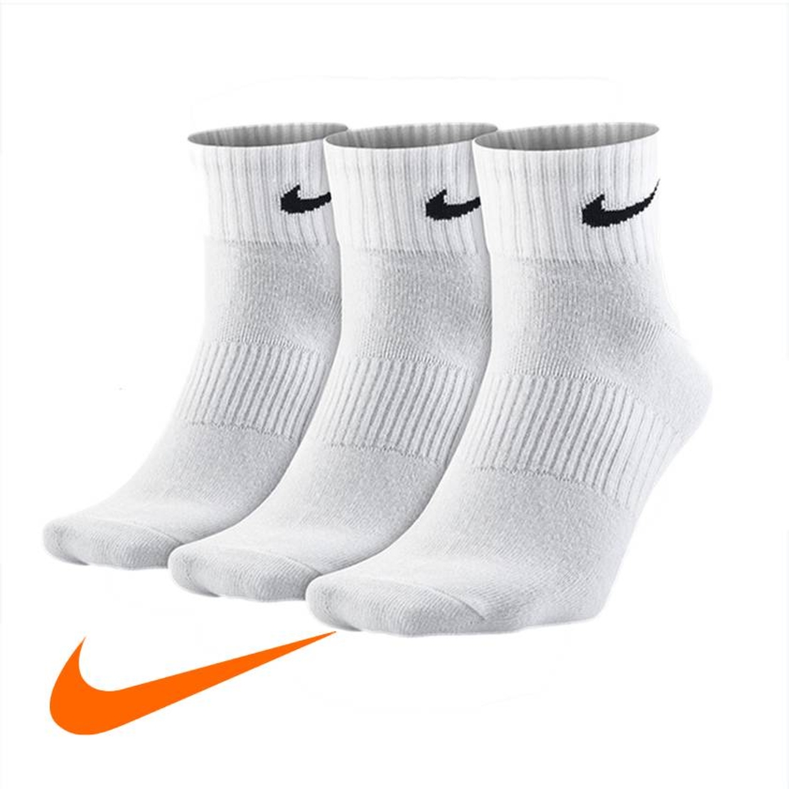 שלישיית גרבי NIKE רבע לבן