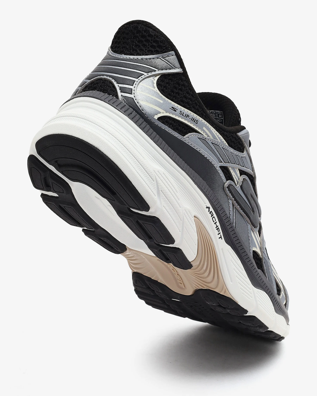 SKECHERS GO RUN SLIP IN JUNIPER סקצ'רס סליפ אין כברים אפור לבן