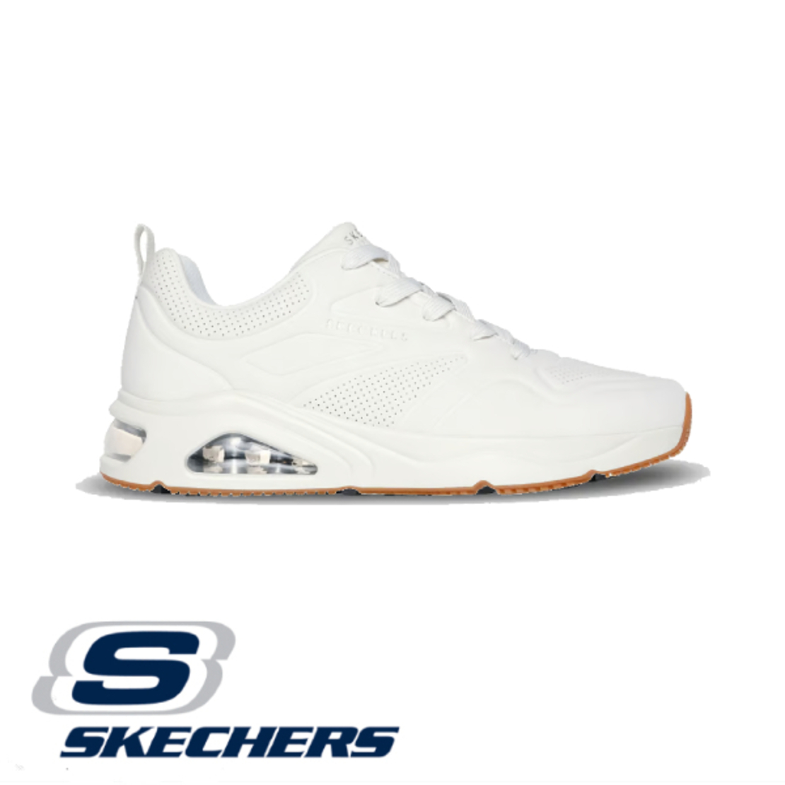 SKECHERS Tres-Air UNO סקצ'רס גברים לבן סוליית דבש