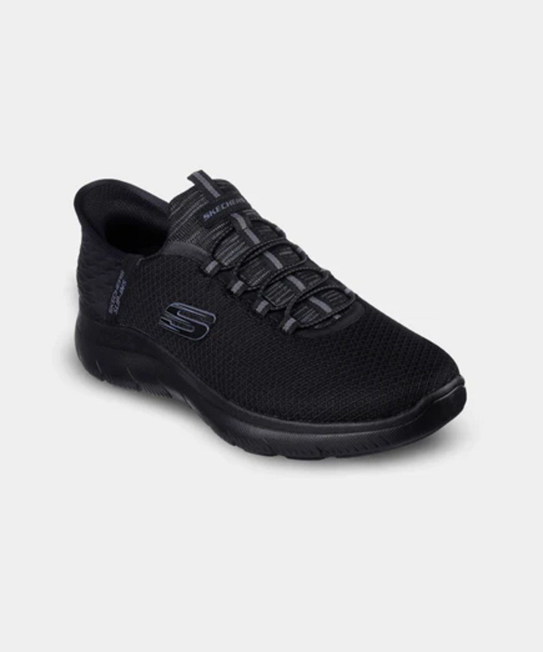 SKECHERS Summits SLIP-IN WIDE סקצ'רס גברים סליפ-אין רחב שחור