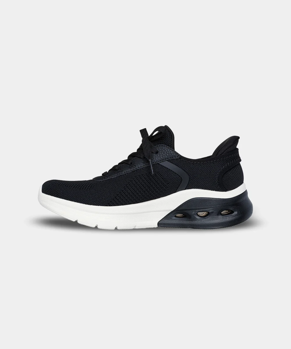 SKECHERS SLIP IN Bobs Arc Waves 2.0 סקצ'רס סליפ אין נשים שחור לבן