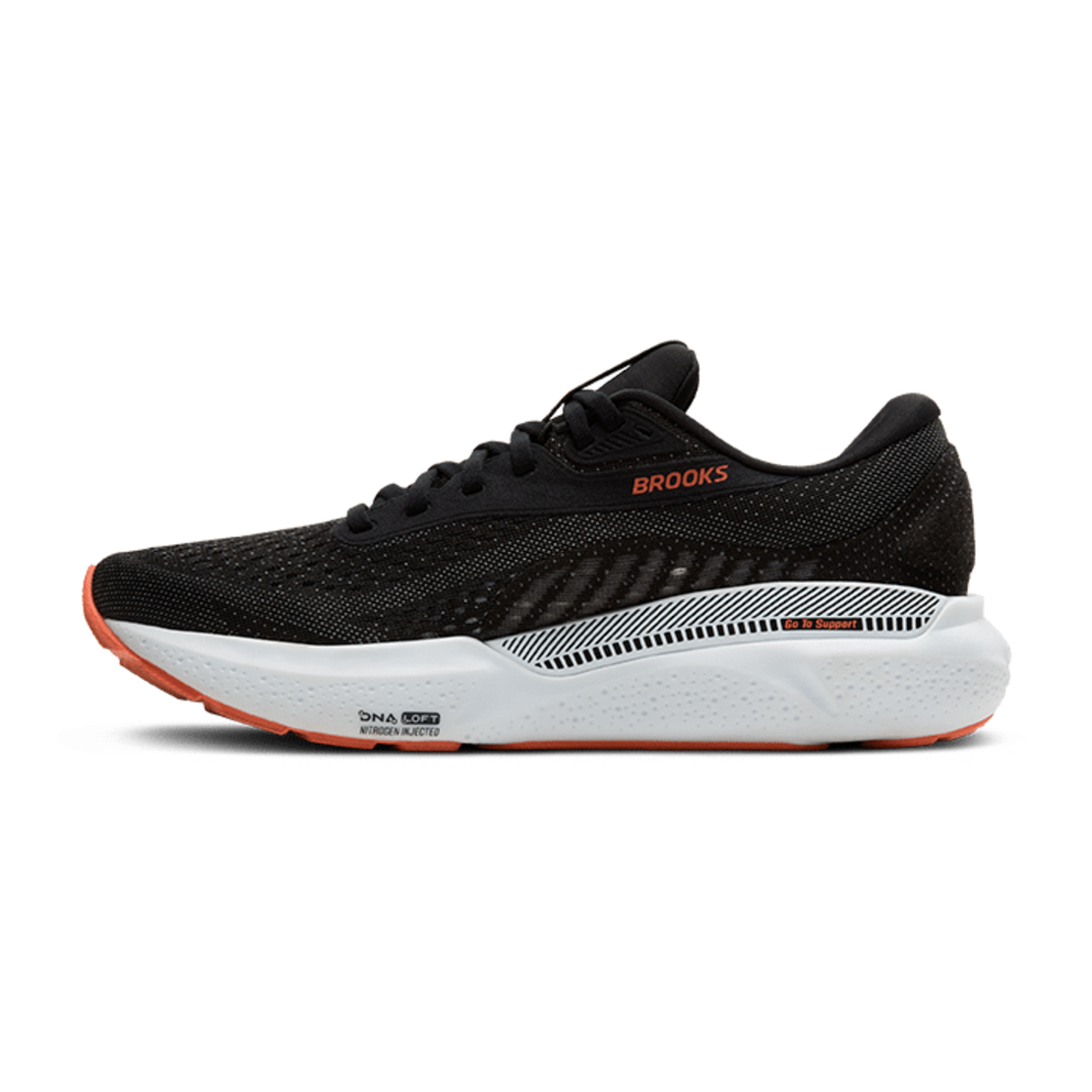 BROOKS ADRENALINE GTS 24 ברוקס גברים שחור לבן כתום