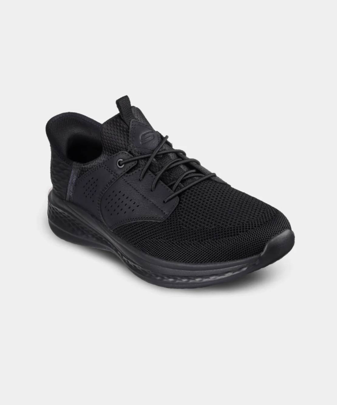 SKECHERS Slade Caster SLIP IN סקצ'רס גברים סליפ אין שחור