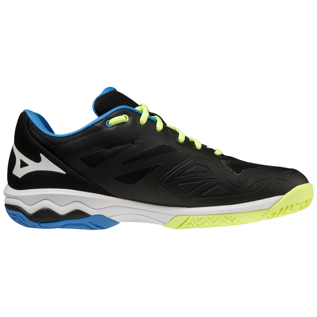MIZUNO WAVE EXCEED LIGHT AC מיזונו טניס גברים שחור כחול צהוב