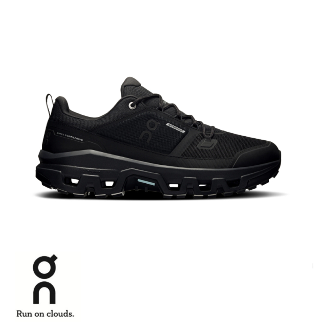 ON CLOUDROCK LOW WATERPROOF און קלאוד גברים שחור