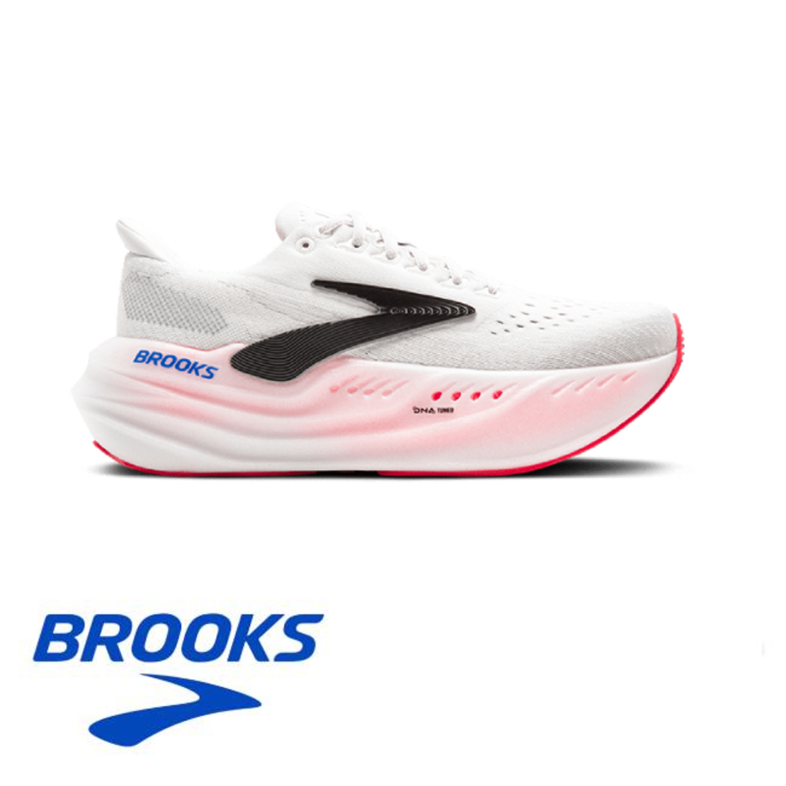 BROOKS GLYCERIN MAX ברוקס נשים לבן ורוד