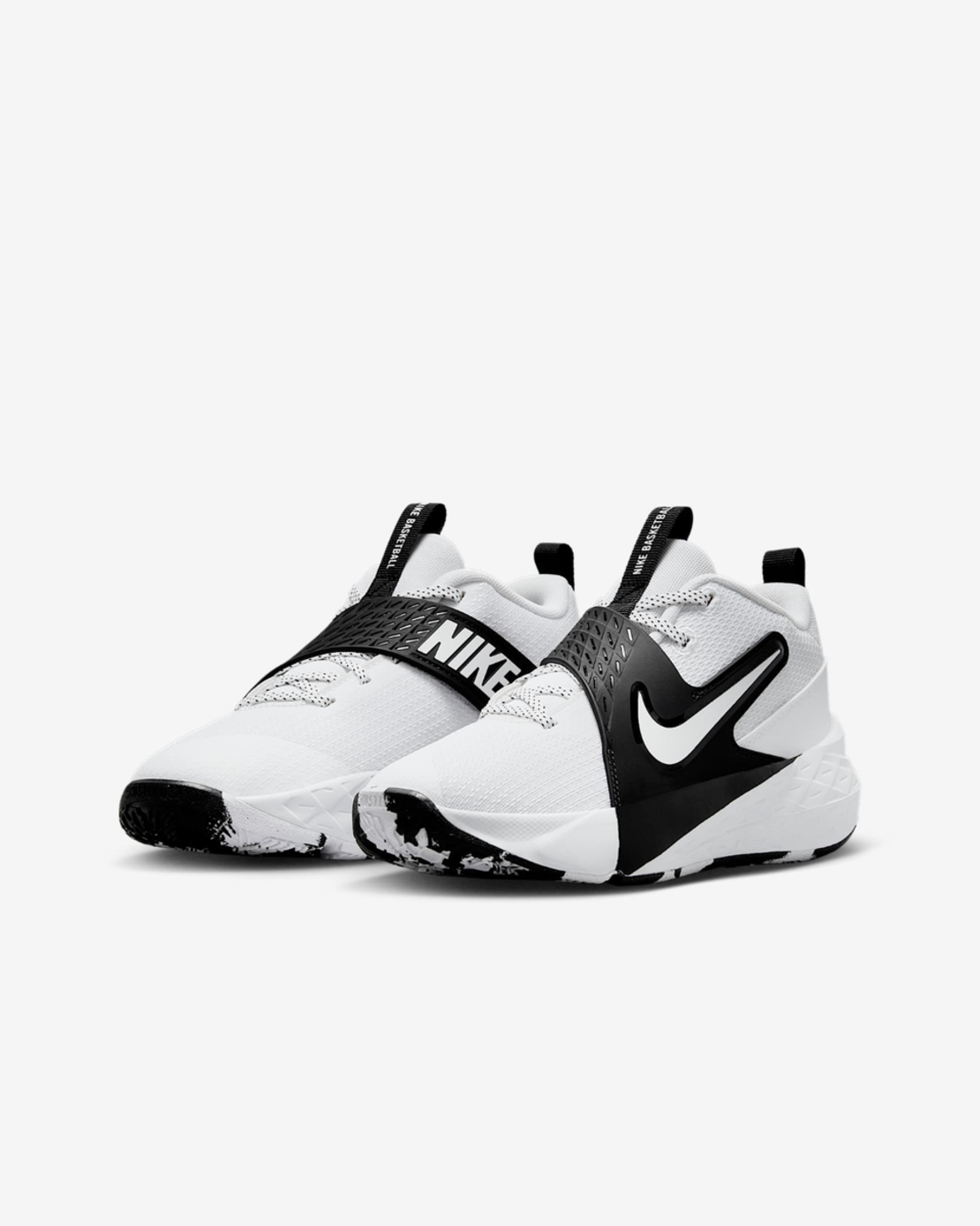 NIKE TEAM HUSTLE נייקי כדורסל נוער לבן שחור