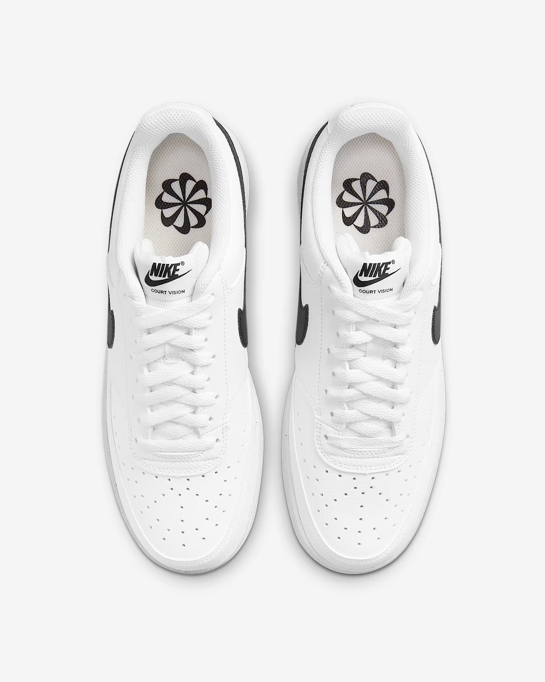 NIKE COURT VISION LOW נייקי גברים לבן שחור