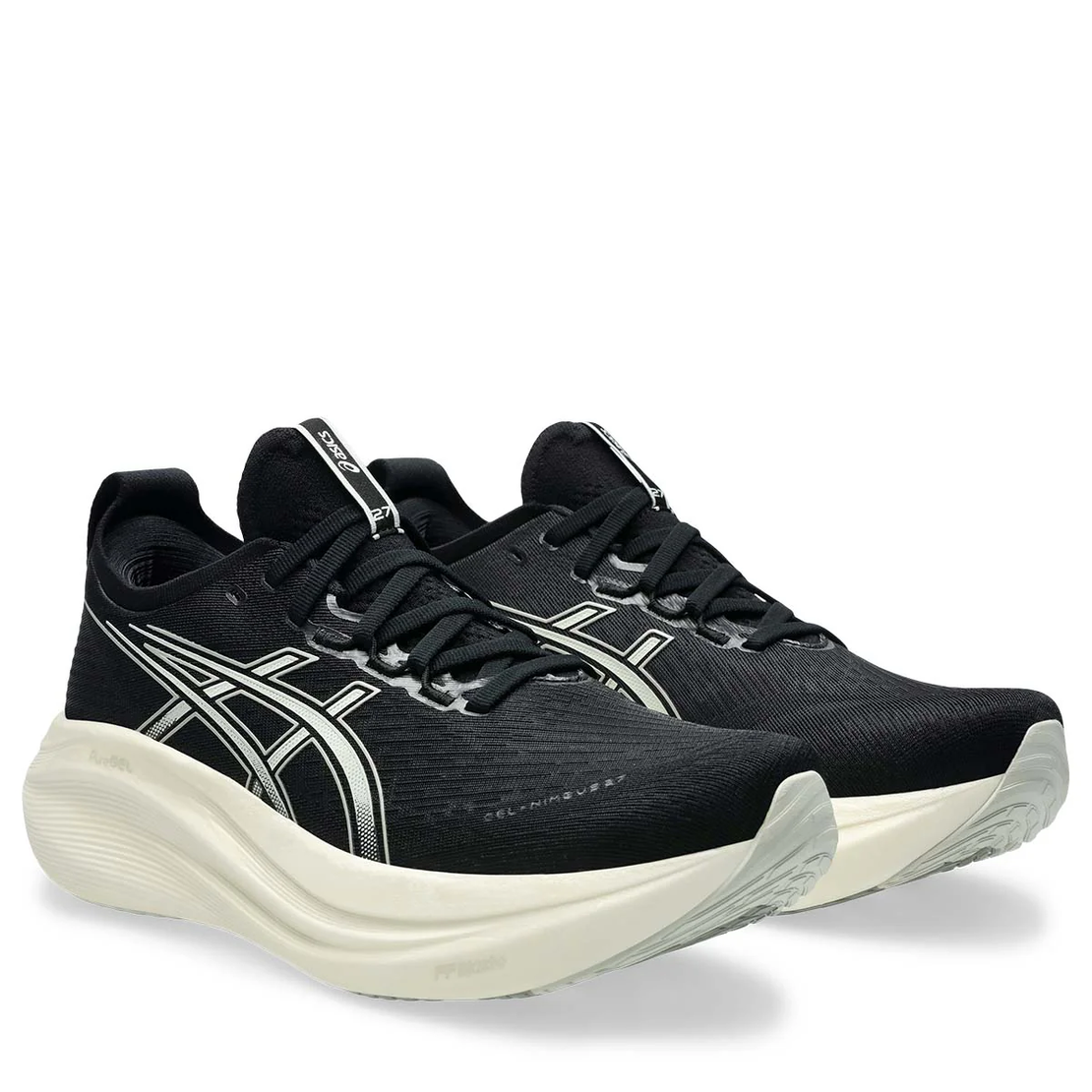 ASICS NIMBUS 27 WIDE אסיקס גברים שחור לבן