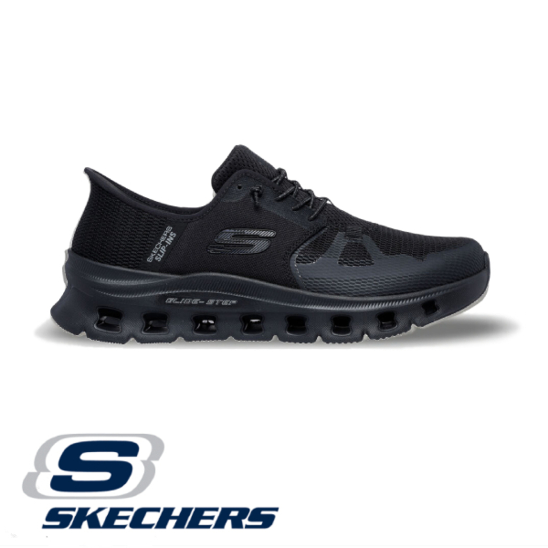 SKECHERS Slip-Ins: Glide-Step סקצ'רס סליפ אין גברים שחור לבן